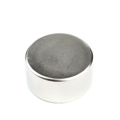 Neodymium magnet on white background  isolated  - Image