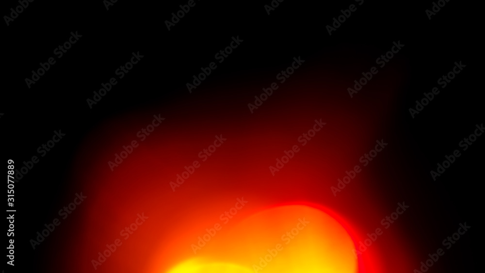 Poster color highlight on a black background. beautiful light for design