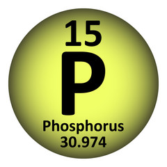 Periodic table element phosphorus icon.