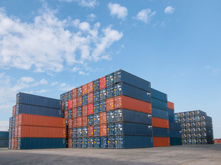 Industrial container yard for logistic import export business.
