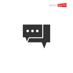 Chat Message Icon Design Vector