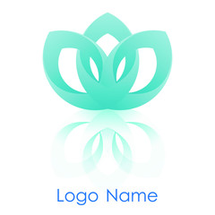 colorful color Royal Lotus flower for health luxury industry logo idea design illustration