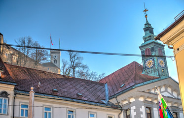 Fototapeta na wymiar Ljubljana, Historical center, HDR Image
