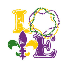 Mardi Gras svg decor Grunge Love sign Monogram Font bundle