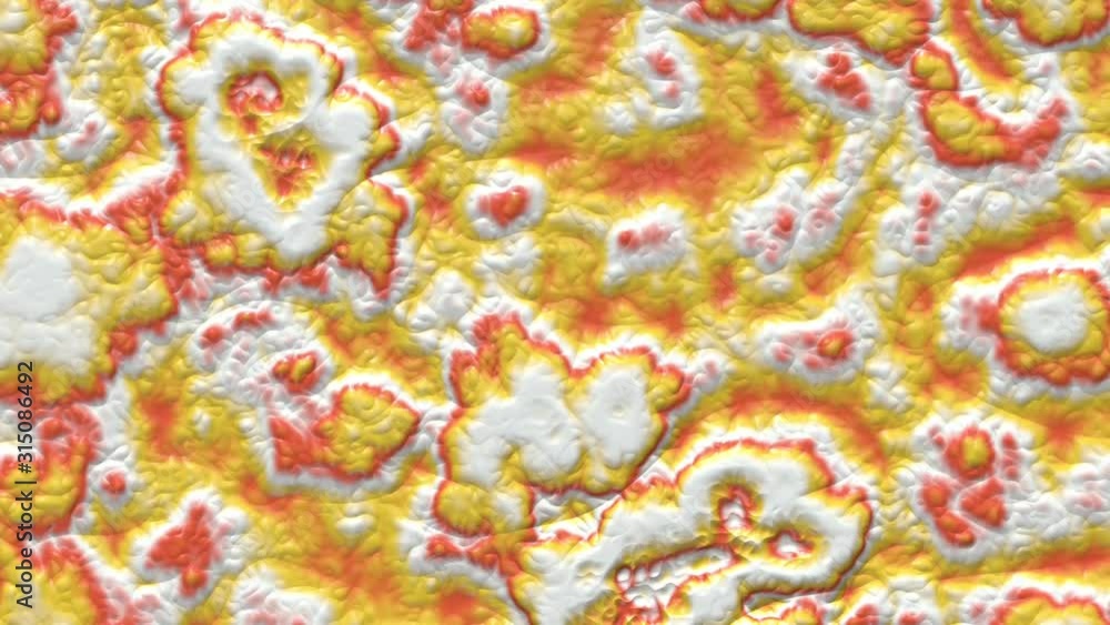 Poster liquid paint looping animated background. fluid flowing wavy texture, 3d render dynamic wallpaper. s