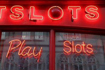 Slots neon sign