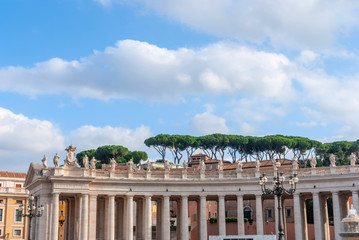 St Peter's Square in Vatican Rome built by Gian Lorenzo Bernini.