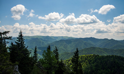 view from Lubena hill in Velka Fatra mountains in Slovakia