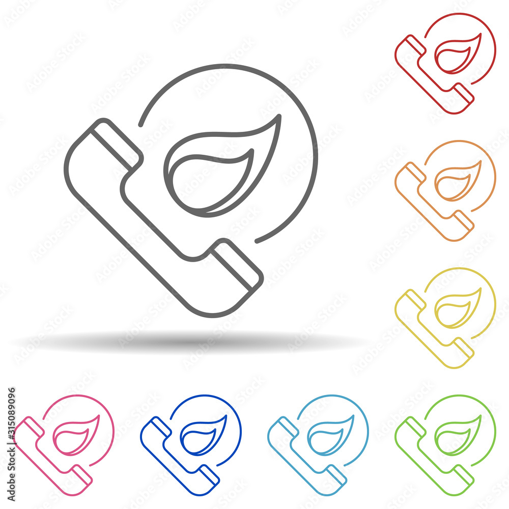 Aufkleber emergency call, firefighter in multi color style icon. simple thin line, outline vector of firefight