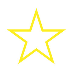 Customer satisfaction rating, stars 1 to 5, golden yellow