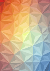 Abstract Low Polygon gradient Generative Art background illustration