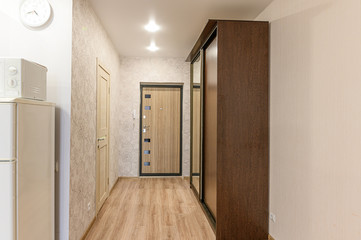 Russia, Moscow- September 08, 2019: interior room apartment modern bright cozy atmosphere. general cleaning, home decoration, preparation of house for sale