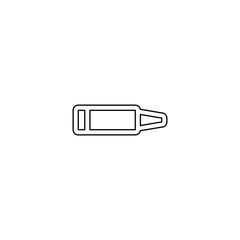 Bullet icon. Gun store symbol. Logo design element