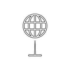 Globe icon. World science symbol. Logo design element