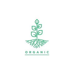 Plants illustration symbol vector template.Organic plant logo design