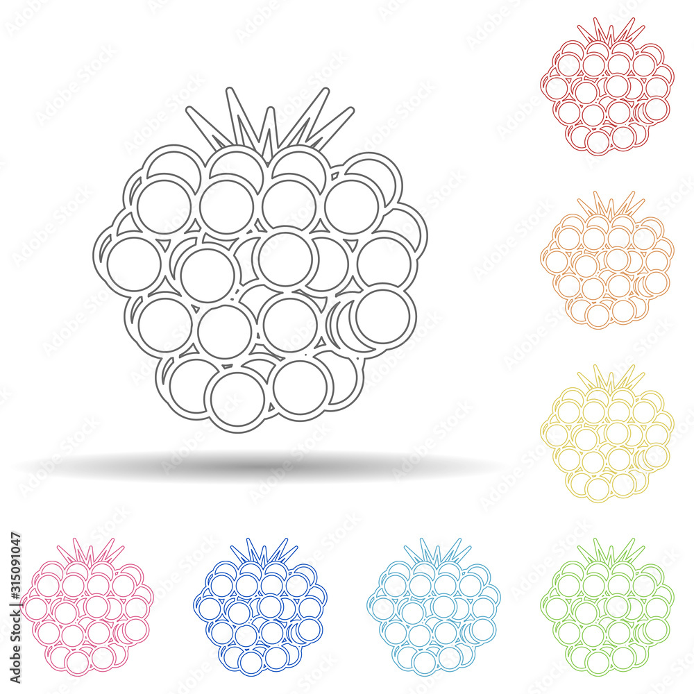 Poster currant in multi color style icon. simple thin line, outline vector of fruit icons for ui and ux, we