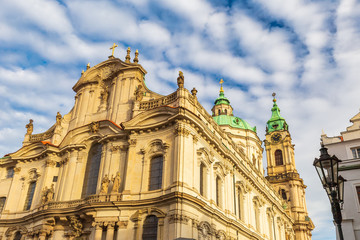 The Church of Saint Nicholas in the Lesser Town of Prague, Czech Republic, Europe.