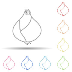 Onion in multi color style icon. Simple thin line, outline vector of fruit icons for ui and ux, website or mobile application