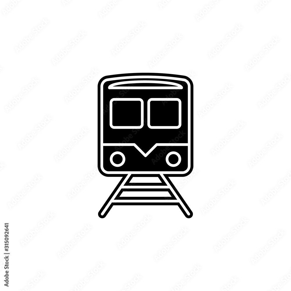 Poster train icon. simple glyph, flat vector of global logistics icons for ui and ux, website or mobile app