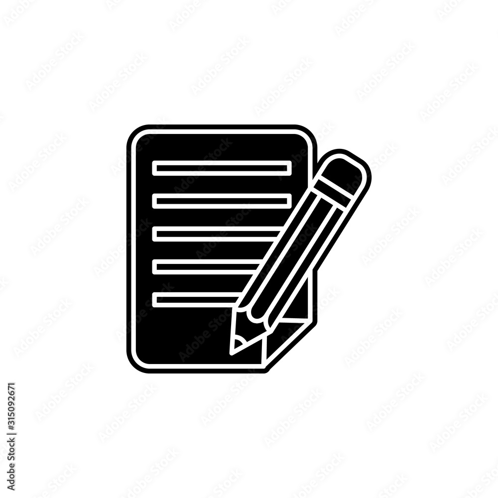 Poster contract icon. simple glyph, flat vector of global logistics icons for ui and ux, website or mobile 