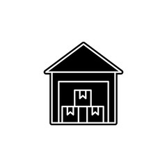 Warehouse icon. Simple glyph, flat vector of global logistics icons for ui and ux, website or mobile application