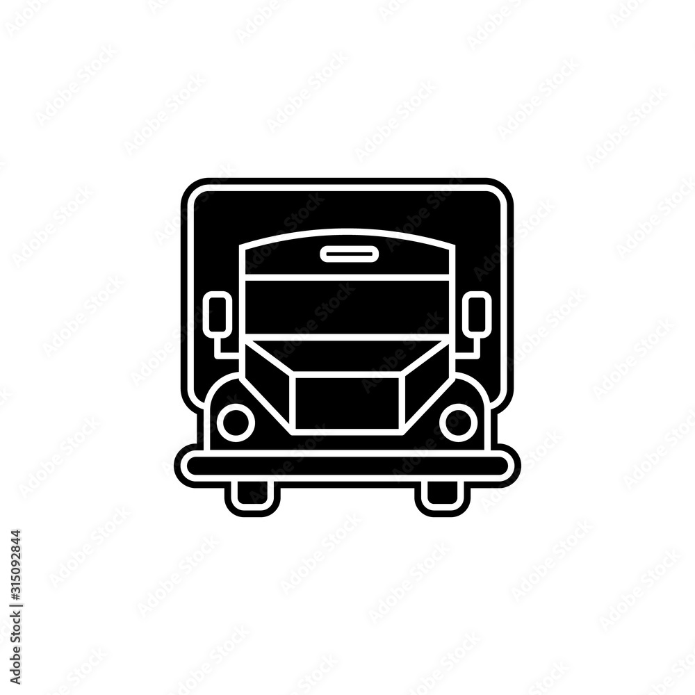 Poster delivery icon. simple glyph, flat vector of global logistics icons for ui and ux, website or mobile 