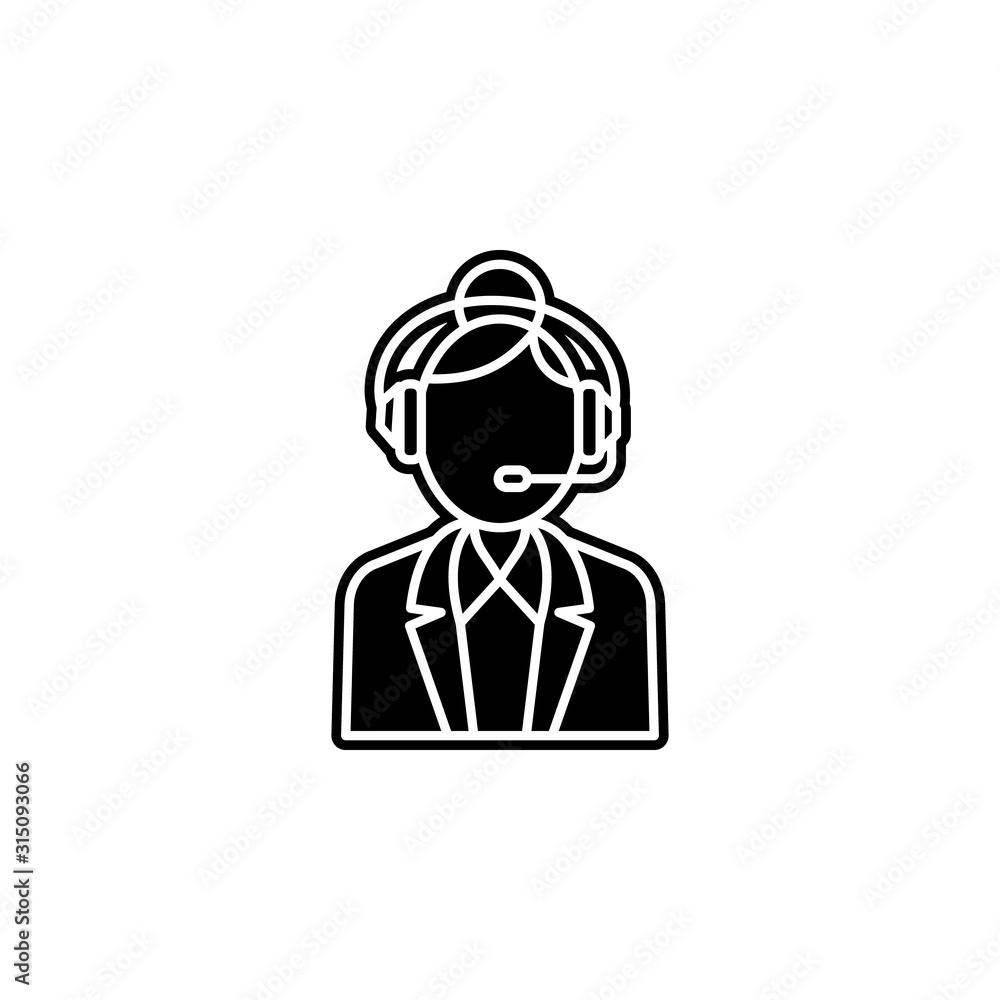 Poster reception icon. simple glyph, flat vector of global logistics icons for ui and ux, website or mobile