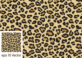 Leopard seamless pattern design, vector background