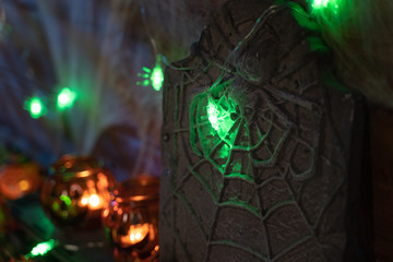 Halloween background, pumpkins