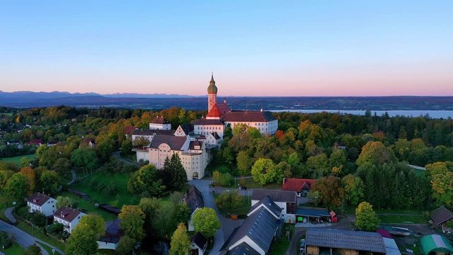 Andechs Abbey in the evening, Bavaria, Germany
