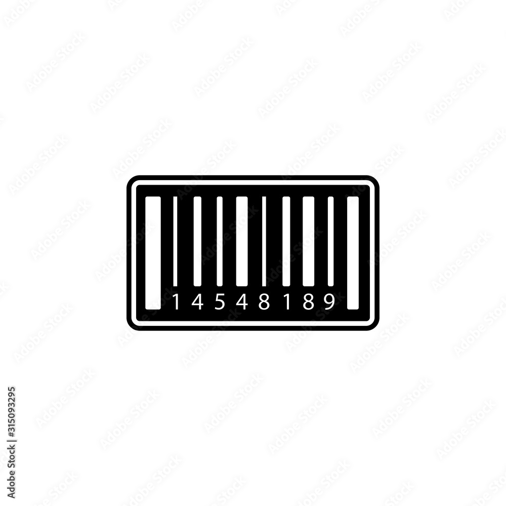 Poster barcode icon. simple glyph, flat vector of global logistics icons for ui and ux, website or mobile a