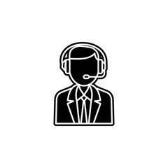 Reception icon. Simple glyph, flat vector of global logistics icons for ui and ux, website or mobile application