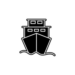 Ship icon. Simple glyph, flat vector of global logistics icons for ui and ux, website or mobile application