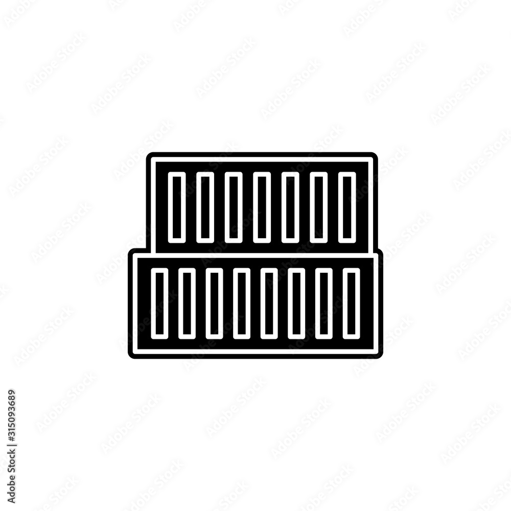 Poster warehouse icon. simple glyph, flat vector of global logistics icons for ui and ux, website or mobile