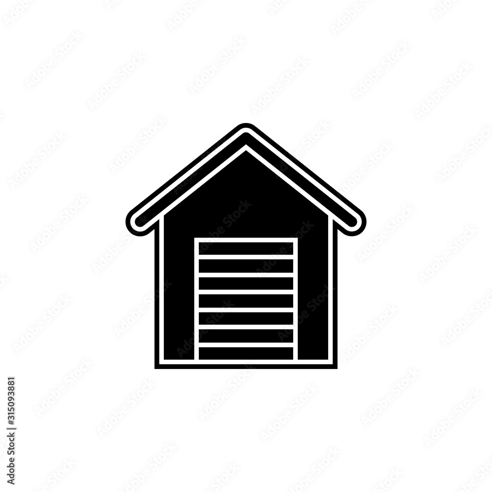 Poster warehouse icon. simple glyph, flat vector of global logistics icons for ui and ux, website or mobile
