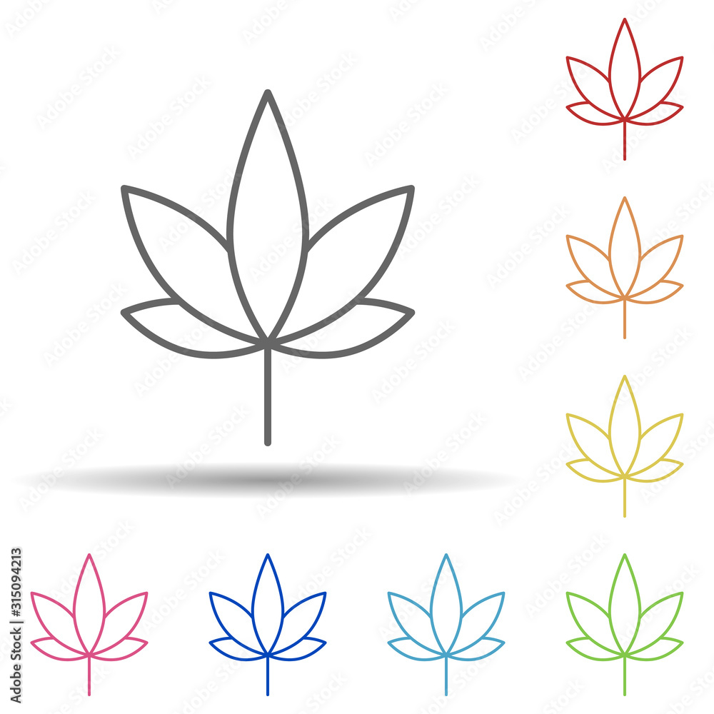Aufkleber marijuana, holland in multi color style icon. simple thin line, outline vector of halloween icons fo