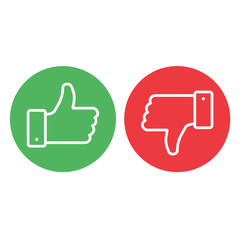 Thumbs up thumbs down