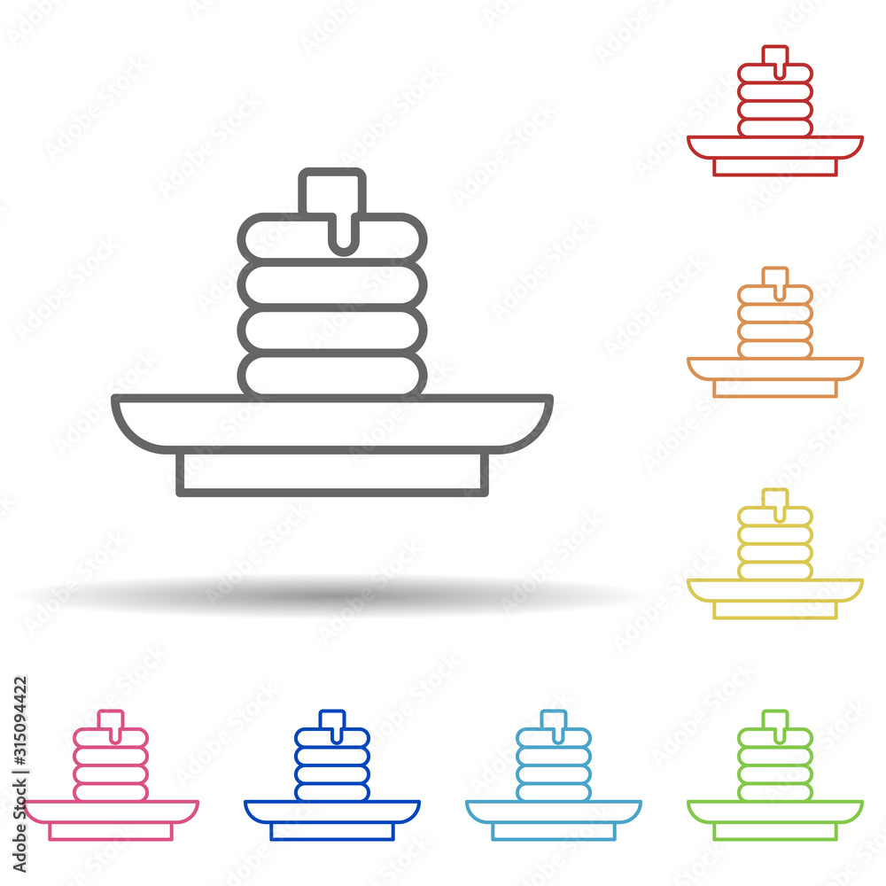 Poster poffertjes, holland in multi color style icon. simple thin line, outline vector of halloween icons f