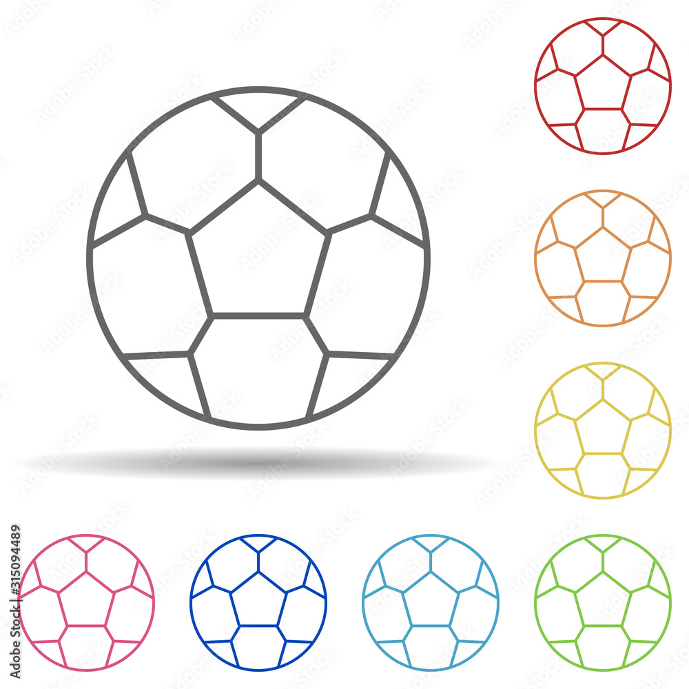 Poster soccer, holland in multi color style icon. simple thin line, outline vector of halloween icons for u