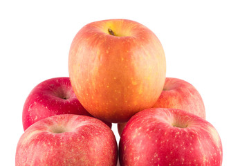 red apple  close up on white background fruit agriculture food isolated