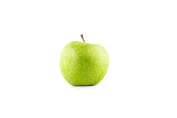 green apple on white background fruit agriculture food isolated