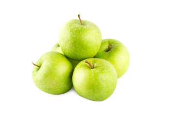green apple fruit on white background fruit agriculture food isolated