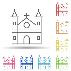 Binnenhof, holland in multi color style icon. Simple thin line, outline vector of halloween icons for ui and ux, website or mobile application