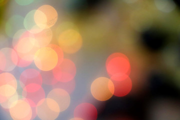 Abstract bokeh lights in Birthday party background, blurred background.