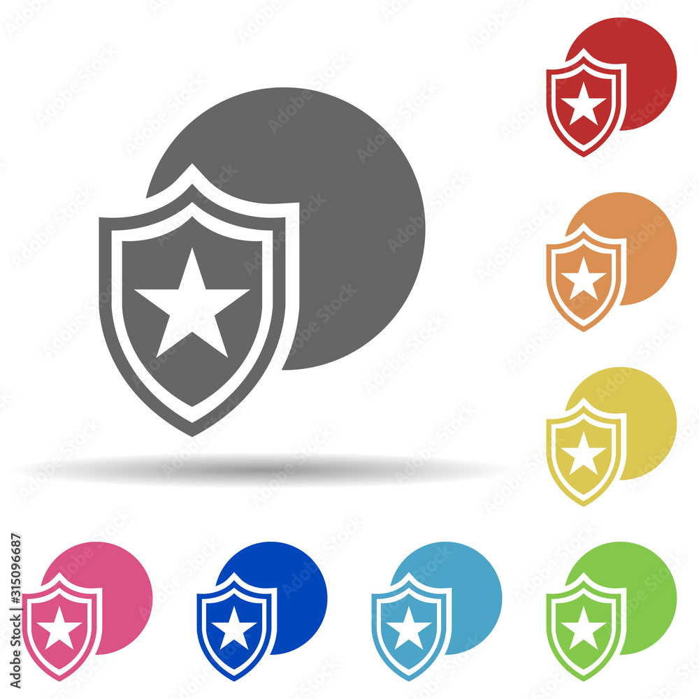 Poster favorite protection, global guard in multi color style icon. simple glyph, flat vector of internet s