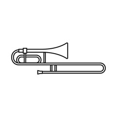Vector design of cornet and pipe symbol. Graphic of cornet and tuba vector icon for stock.