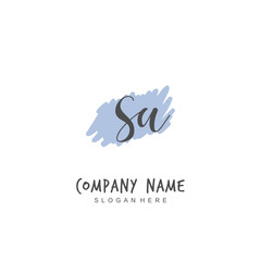 Handwritten initial letter S A SA for identity and logo. Vector logo template with handwriting and signature style.