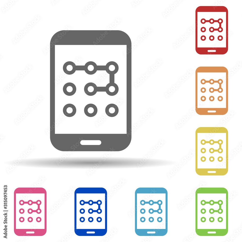 Poster pen drive in multi color style icon. simple glyph, flat vector of internet security icons for ui and