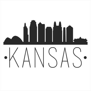 Kansas Missouri. City Skyline. Silhouette City. Design Vector. Famous Monuments.