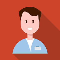 Isolated object of doctor and treatment logo. Set of doctor and portrait stock vector illustration.